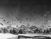 Men And Equipment Being Parachuted To Earth In An Operation Conducted By United Nations Airborne Units. Ca. 1951. Korean War History - Item # VAREVCHISL038EC085