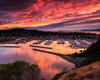 Red Sunset Over Harbor Poster Print by Shawn/Corinne Severn - Item # VARPDXS1596D