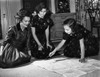 1958 Nixon Family. From Left Second Lady Patricia Nixon Discusses Geography With Daughters Tricia Nixon And Julie Nixon History - Item # VAREVCPBDPANIEC006