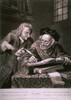 Man Wearing Spectacles Tallies An Account Book While Another Man Counts Coins. Print Entitled History - Item # VAREVCHISL015EC114