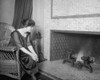 Anita Pollitzer In Front Of Fireplace History - Item # VAREVCHISL040EC950