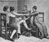 Pioneer Birth Scene Of Two Women And Two Men Assist During Childbirth Of Ca. 1800. Illustration From History Of Birth Of All Peoples. People History - Item # VAREVCHISL015EC064