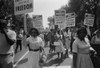 March On Washington. African Americans Women Carrying Signs. August 28 History - Item # VAREVCHISL033EC686