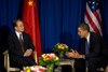 President Obama Meets With Chinese Premier Wen Jiabao During The Un Climate Change Conference In Copenhagen. Dec. 18 2009. History - Item # VAREVCHISL026EC221