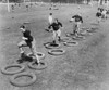 West Point'S Football Squad High Stepping Through A Maze Of Tires During Their First Practice. 1920S. History - Item # VAREVCHISL041EC121