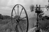 Elderly Woman At Her Spinning Wheel In The Ozark Mountains Of Arkansas. August 1935. History - Item # VAREVCHISL033EC207