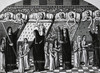 Patients And Nuns At The Hospital Of Hotel Dieu In Paris. Interior Of A Medieval Ward With Patients Being Attended By Nuns History - Item # VAREVCHISL015EC052