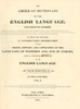 American Dictionary Of The English Language By Noah Webster. Title Page Of First Edition History - Item # VAREVCHCDLCGEEC104