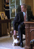 President George W. Bush Pets Spot In The Oval Office Of The White House. Oct. 1 History - Item # VAREVCHISL039EC921