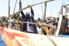 Suspected Pirates In The Gulf Of Aden Under Arrest Await A Search Team From The Uss Gettysburg Part Of A Multinational Counter-Piracy Task Force. April 17 2009. History - Item # VAREVCHISL024EC245