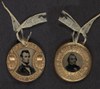 Campaign Button For 1864 Presidential Election Showing Bust Tintype Portrait Of Abraham Lincoln And Vice Presidential Candidate History - Item # VAREVCHISL010EC034