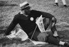 1963 March On Washington. A Male Marcher Relaxing On The Grass Of The Capitol Mall. Aug. 28 History - Item # VAREVCHISL033EC499