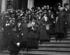Third Liberty Loan Campaign During World War I. Members Of The 'Liberty Loan Choir' Singing On The Steps Of City Hall History - Item # VAREVCHISL034EC670