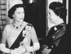 Queen Elizabeth With Indian Prime Minister Indira Gandhi At Buckingham Palace. They Were Attending A Reception For Commonwealth Prime Ministers. Jan 12 History - Item # VAREVCCSUB001CS897