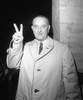 1964 Presidential Election. Lyndon Johnson Gives The 'Victory' Sign At The Driskill Hotel History - Item # VAREVCHISL033EC097