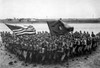 Fierce U.S. Marines. They Pose In A Tight Formation On An American Base During Training In World War I. 1918. History - Item # VAREVCHISL034EC620