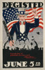 Uncle Sam And The American Flag On A World War I Poster From 1917 Encouraging Men To Register For Military Service In World War 1. History - Item # VAREVCHISL001EC218