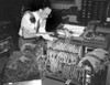 A Engineer Works On A Ibm Computer Used To Administer The Gl Insurance Dividend For Millions Of Veterans. Before Transistors Were Introduced In The 1950S History - Item # VAREVCCSUA001CS358