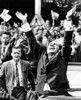 President Richard Nixon Jubilantly Acknowledges The Cheers Of Apartment House Dwellers As His Motorcade Proceeds Through Bucharest. August 2 History - Item # VAREVCCSUA000CS604