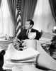 President Richard Nixon Sitting Among Stacks Of Telegrams Supporting His Vietnam Policy. The Previous Evening He Delivered A Televised Speech History - Item # VAREVCCSUA000CS573
