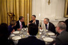 President Barack Obama'S Table At A Dinner With Chairmen And Ranking Members Of Congress. L-R With House Minority Leader Nancy Pelosi History - Item # VAREVCHISL040EC239