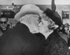 President Truman Kisses His Wife Goodbye Before Boarding The Plane For Washington. Mrs. Truman And Their Daughter Margaret History - Item # VAREVCHISL038EC894