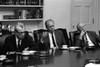 Vietnam War Escalation. Republican Leaders Meet With President Lyndon Johnson After Five Us Planes Were Shot Down In Attacks On North Vietnamese Anti-Aircrafts Missiles. L -R Sen. Everett Dirkson History - Item # VAREVCHISL033EC141