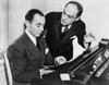 Songwriting Team Richard Rodgers At Piano Working With Lyricist Lorenz Hart. 1936. History - Item # VAREVCHISL036EC056