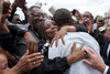 President Barack Obama Is Hugged By A Woman During A Labor Day Celebration. Sept. 5 History - Item # VAREVCHISL039EC828