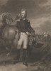 General Andrew Jackson In 1828 Military Portrait Engraving By Asher Brown Durand. Copied From A Painting By John Vanderlyn Depicting Jackson In Uniforms With Nearby Horse And Soldiers Firing Cannons In The Background - Item # VAREVCHISL044EC967