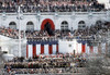 First Inauguration Of Bill Clinton. Overview Of The Crowd And Decorations On The West Front Of The Capitol. Jan. 20 1993. History - Item # VAREVCHISL029EC010