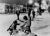 California National Guardsmen Take Up Positions A Street In The Watts Section Of Los Angeles During Race Riots. Aug. 14 History - Item # VAREVCHISL033EC782