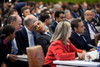 President Barack Obama Talks With National Security Advisor Tom Donilon And Susan Rice. They Were In A High Level Meeting On Libya At The United Nations In New York City History - Item # VAREVCHISL039EC714