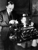 Henry Ford Inspecting His New 'V-8' Motor. Ca. 1932. Courtesy Csu ArchivesEverett Collection History - Item # VAREVCPBDHEFOCS014
