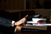 President Barack Obama Gestures During A Phone Call In The Oval Office Feb. 17 2011. History - Item # VAREVCHISL025EC146