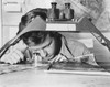 U.S. Air Force Sergeant Studies An Reconnaissance Photo Of A Communist Gun Position. His Reports On Red Flak Are Used In Briefing Fighter-Bomber Pilots On How Best To Approach Heavily Defended Targets. Korean War History - Item # VAREVCHISL038EC126