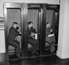 Reporters In Telephone Booths In White House Press Room History - Item # VAREVCHISL020EC264