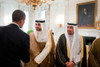 President Obama Greets Members Of The Delegation Traveling With Sheikh Sabah The Amir Of Kuwait During A Lunch In The Old Family Dining Room Of The White House On Aug. 3 2009. History - Item # VAREVCHISL026EC253