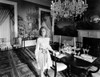 Tricia Nixon In Second Floor Family Dining Room. She Wears A Lace Dress With A Satin Ribbon At The Waist. Ca. 1971. Csu ArchivesEverett Collection History - Item # VAREVCCSUA000CS662