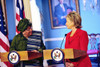 Hillary Clinton Meets With Liberian President Ellen Johnson-Sirleaf At The State Department On April 21 2009. History - Item # VAREVCHISL026EC260