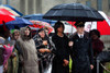 Michelle Obama Attends A Wreath Laying Ceremony At The Pentagon On The Rainy Eighth Anniversary Of The 911 Terrorist Attacks. Sept. 11 2009. History - Item # VAREVCHISL025EC089