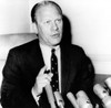 Congressman Gerld R. Ford At A Press Conference Defending The U.S. Bombing Of Missile Bases In North Vietnam History - Item # VAREVCPBSGEFOCS002