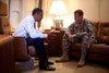 President Obama Meets With Army Gen. Stanley Mcchrystal The Commander Of U.S. Forces In Afghanistan Aboard Air Force One In Copenhagen On Oct. 2 2009. History - Item # VAREVCHISL027EC013