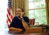 President Barack Obama Talks By Phone With U.S. Supreme Court Justice Nominee Judge Sonia Sotomayor From The Oval Office On Sunday July 12 2009. History - Item # VAREVCHISL025EC162