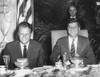 Reverend Billy Graham And President John Kennedy Seated At A Prayer Breakfast. It Was Sponsored By The International Council For Christian Leadership. Feb.9 History - Item # VAREVCHISL039EC415