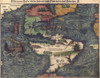 1550 Swiss Map Of Newly Discovered Western Hemisphere. The Caribbean Sea Is Disproportionately Large History - Item # VAREVCHISL001EC039