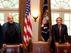 Afghan President Hamid Karzai Left And Pakistan President Asif Ali Zardari Wait For President Obama Before A Meeting At The White House. May 6 2009. History - Item # VAREVCHISL026EC207