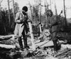 Three Russian Convicts Building A Camp Near The Eastern Siberian Railroad. Throughout The 19Th Century History - Item # VAREVCHISL018EC173