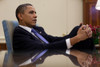 President Barack Obama Leans Back During A Meeting In The Oval Office Feb. 22 2010. History - Item # VAREVCHISL025EC141