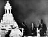Huge Birthday Cake For President John Kennedy. The Celebrity Studded Democratic Fund Raising Rally Featured Marilyn Monroe Singing Happy Birthday To Jfk. With The President From Right Are Anne Rosenberg History - Item # VAREVCCSUA001CS241